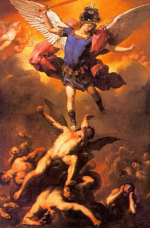  Luca  Giordano The Archangel Michael Flinging the Rebel Angels into the Abyss